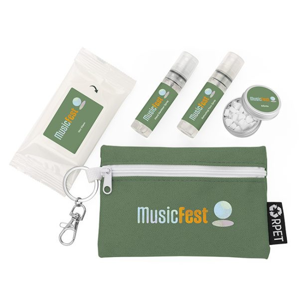 Custom Printed Festival Kit in a Pouch on a Clip