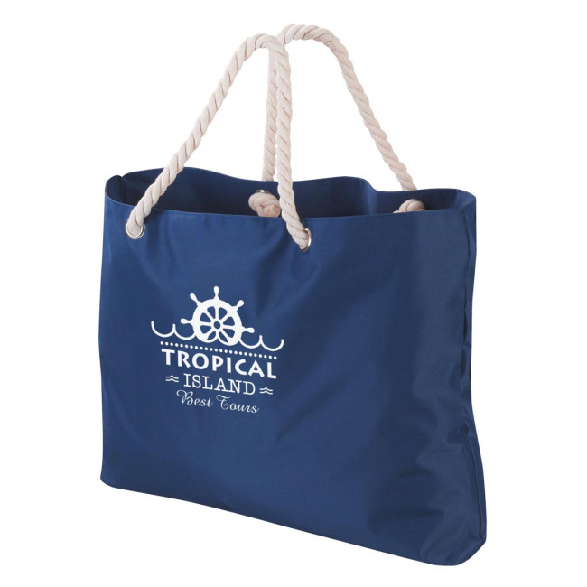 Custom Printed Miami Large Beach Bag - Image 1