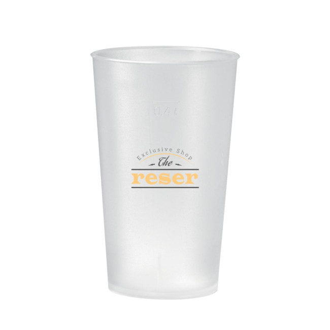 Branded Plastic Reusable Drinking Cup 0.4L - Image 1