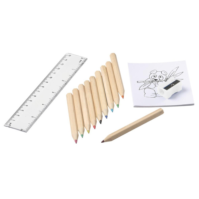 Custom Printed Children's Eco Colouring Pencil Set - Image 1