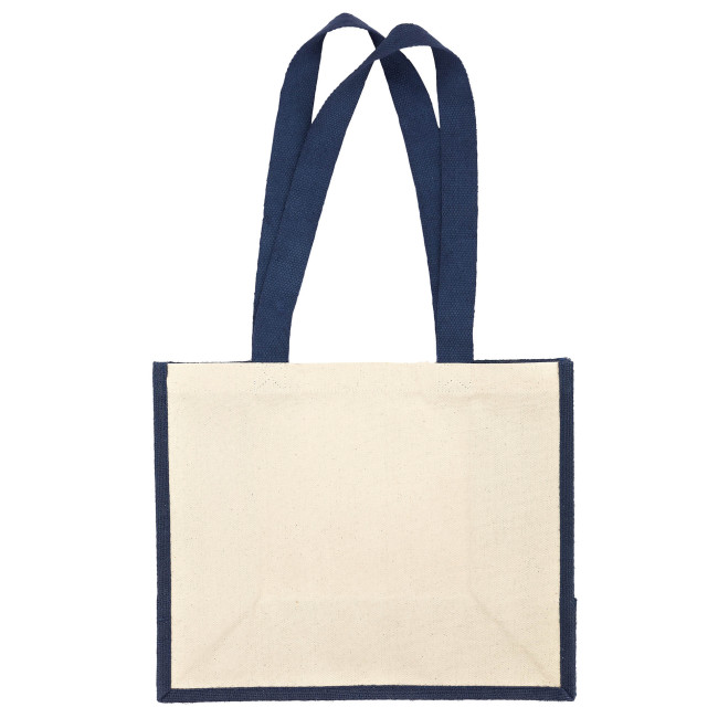 Custom Printed Henley Shopper Cotton & Jute 10oz - Image 1