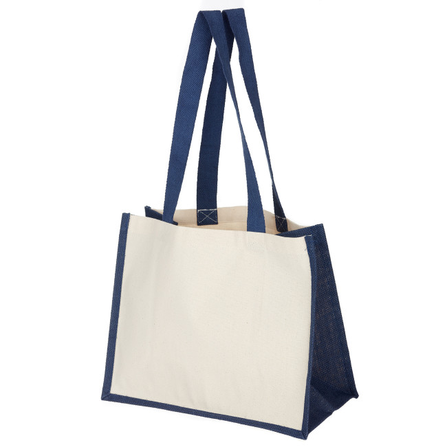 Custom Printed Henley Shopper Cotton & Jute 10oz - Image 3