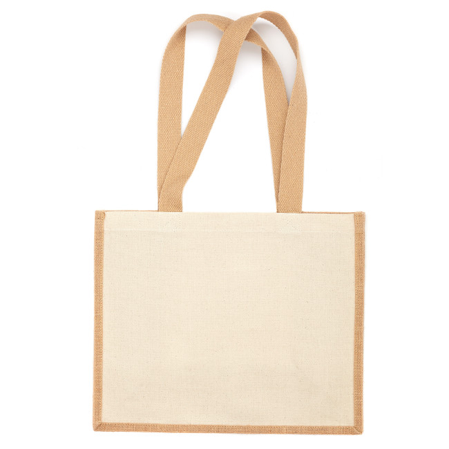 Custom Printed Henley Shopper Cotton & Jute 10oz - Image 4