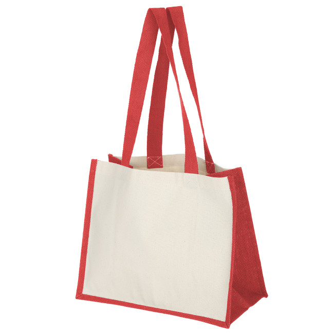 Custom Printed Henley Shopper Cotton & Jute 10oz - Image 6