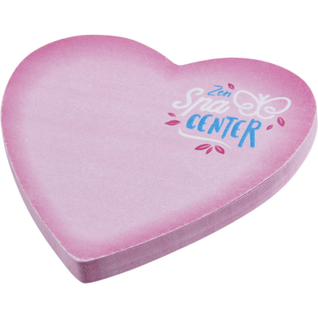 Custom Printed Sticky-Mate  Heart-Shaped Recycled Sticky Notes