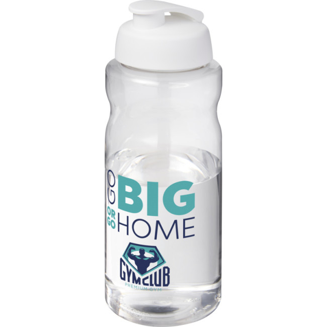 Custom Printed H2O Active  Big Base 1 Litre Flip Lid Sport Bottle - Image 2