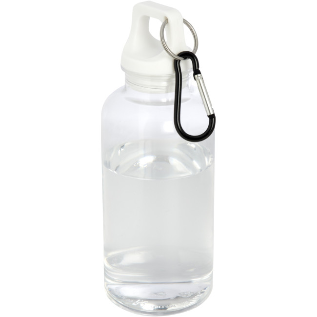 Custom Printed Oregon RCS Certified Recycled Plastic Water Bottle With Carabiner 400ml - Image 2