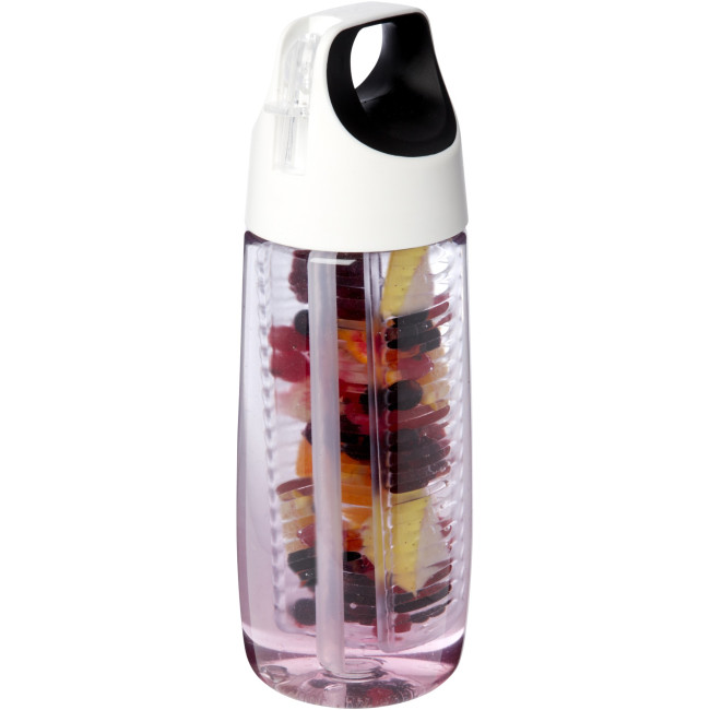 Custom Printed Hydrofruit Recycled Plastic Sport Bottle With Flip Lid & Infuser 700ml