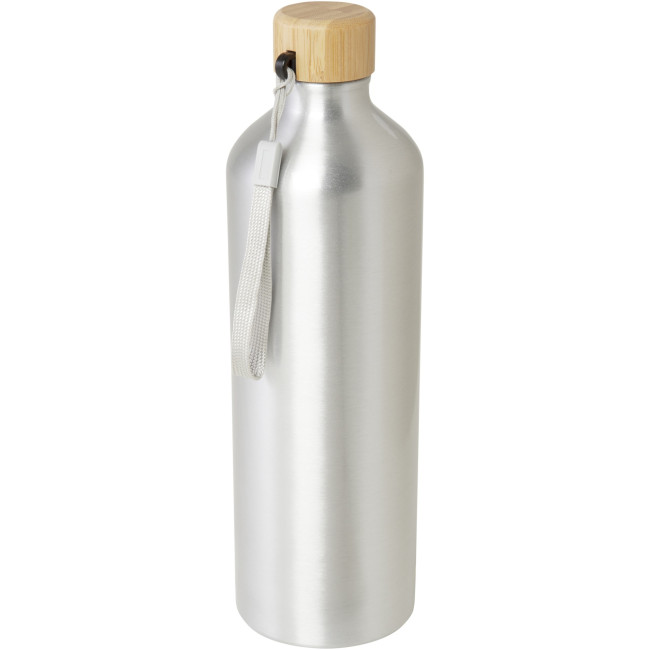 Custom Printed Malpeza RCS Recycled Aluminium Water Bottle 1000ml