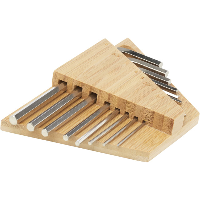 Branded Allen Bamboo Hex Key Tool Set