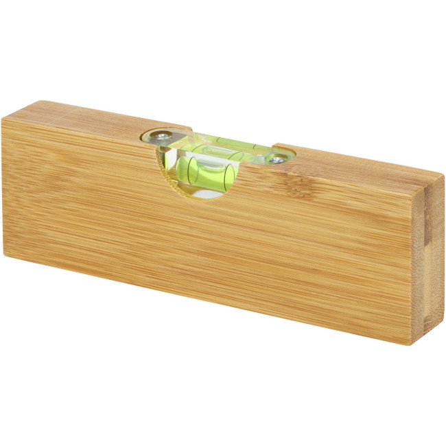 Branded Flush Bamboo Spirit Level With Bottle Opener