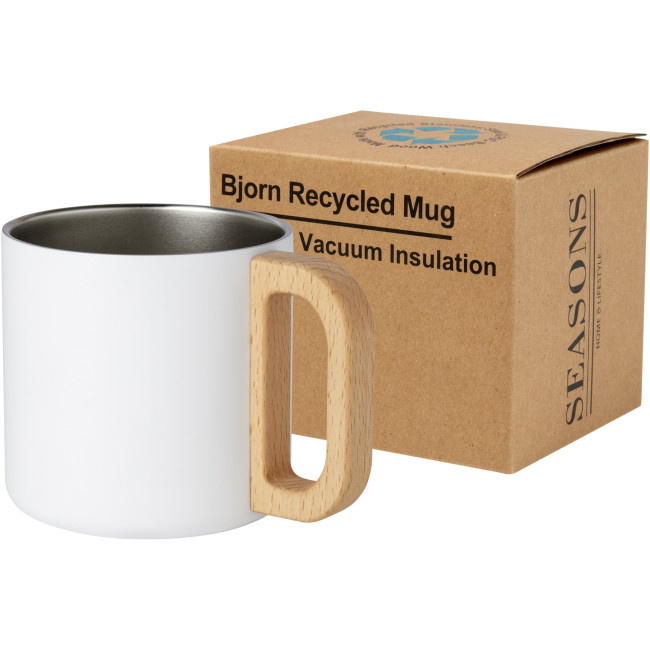 Custom Printed Bjorn 360 ml RCS Certified Recycled Stainless Steel Mug With Copper Vacuum Insulation - Image 1