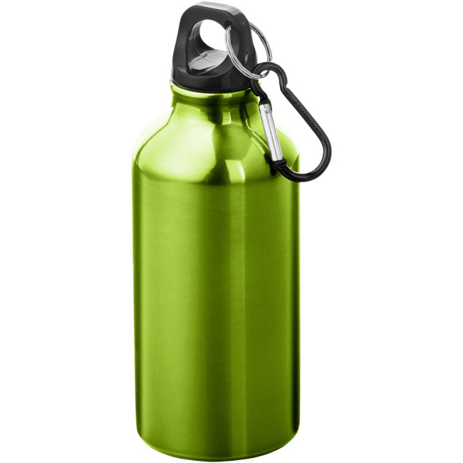 Custom Printed Oregon RCS Certified Recycled Aluminium Water Bottle With Carabiner 400ml - Image 4