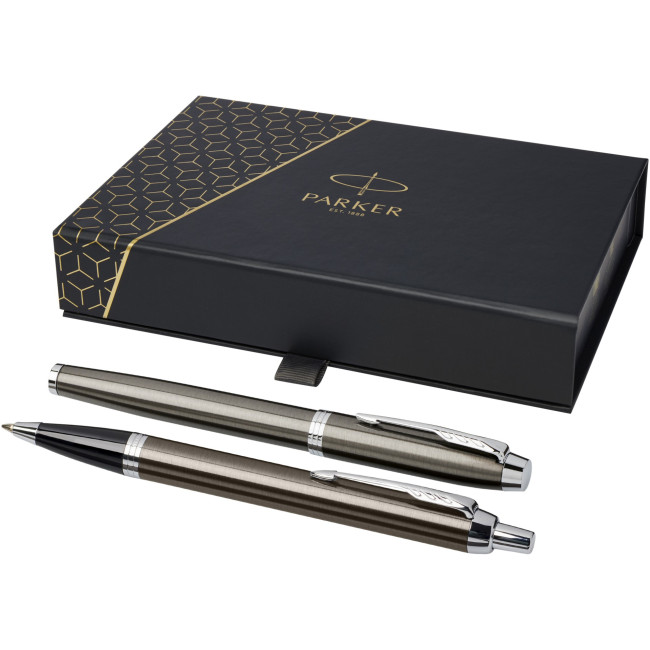 Custom Printed Parker Im Rollerball And Ballpoint Pen Set