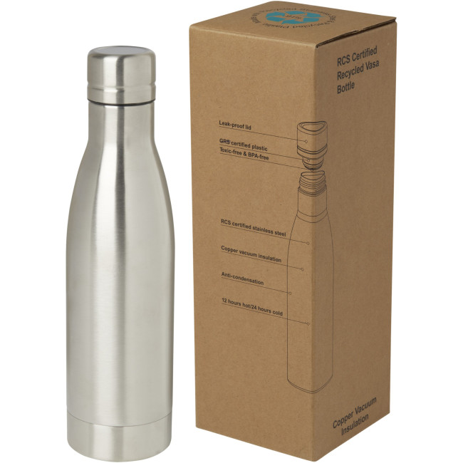 Custom Printed Vasa RCS Certified Recycled Stainless Steel Copper Vacuum Insulated Bottle 500ml - Image 4