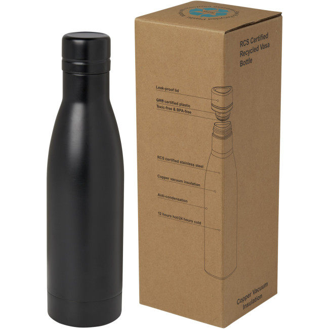 Custom Printed Vasa RCS Certified Recycled Stainless Steel Copper Vacuum Insulated Bottle 500ml - Image 6