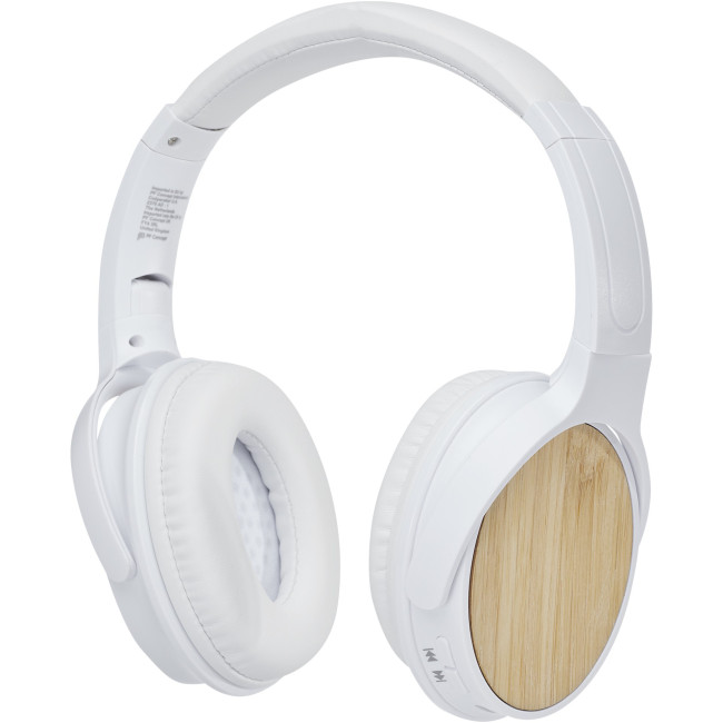 Branded Athos Bamboo Bluetooth  Headphones With Microphone