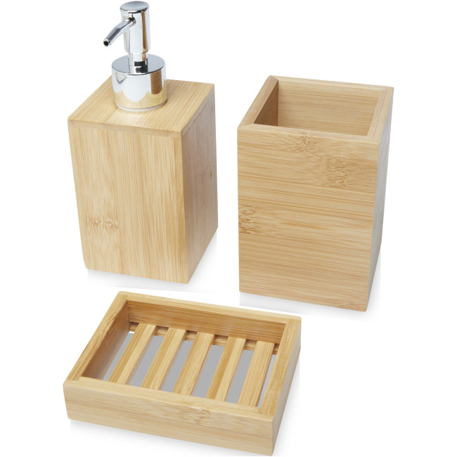 Branded Hedon 3-Piece Bamboo Bathroom Set