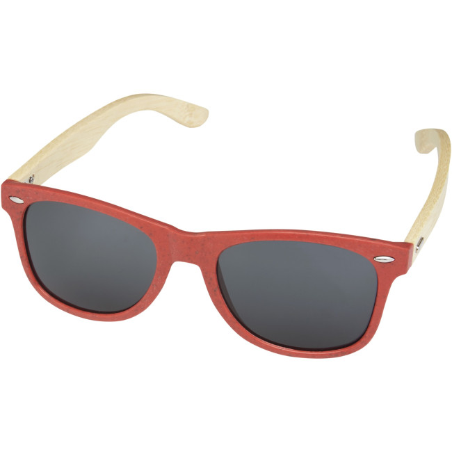 Branded Sun Ray Bamboo Sunglasses - Image 4