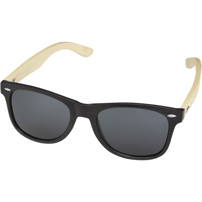 Branded Sun Ray Bamboo Sunglasses - Image 1