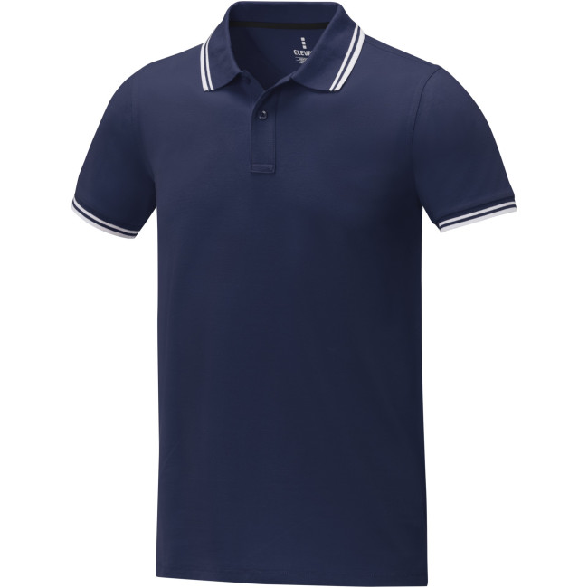 Custom Printed Amarago Short Sleeve Men's Tipping Polo - Image 3