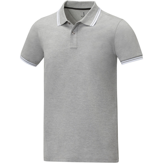 Custom Printed Amarago Short Sleeve Men's Tipping Polo - Image 2