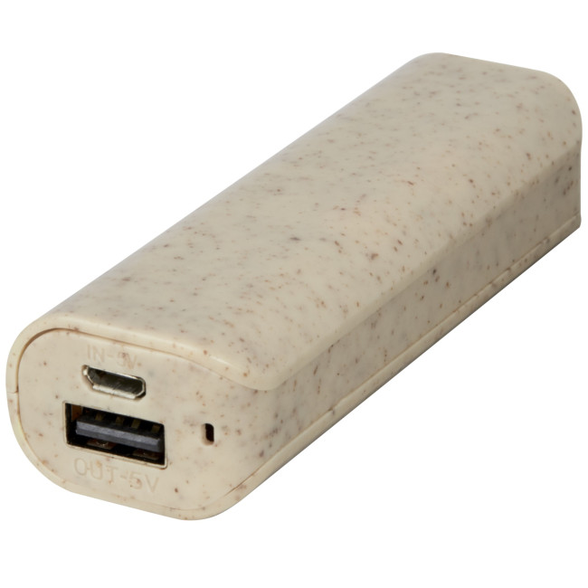 Custom Printed Yoko Wheat Straw Power Bank 1200mAh