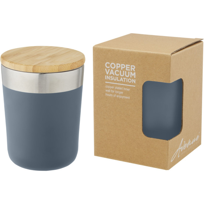 Branded Lagan Copper Vacuum Insulated Stainless Steel Tumbler With Bamboo Lid 300ml - Image 3