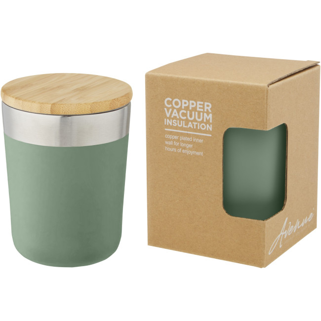 Branded Lagan Copper Vacuum Insulated Stainless Steel Tumbler With Bamboo Lid 300ml - Image 4