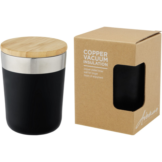 Branded Lagan Copper Vacuum Insulated Stainless Steel Tumbler With Bamboo Lid 300ml - Image 5