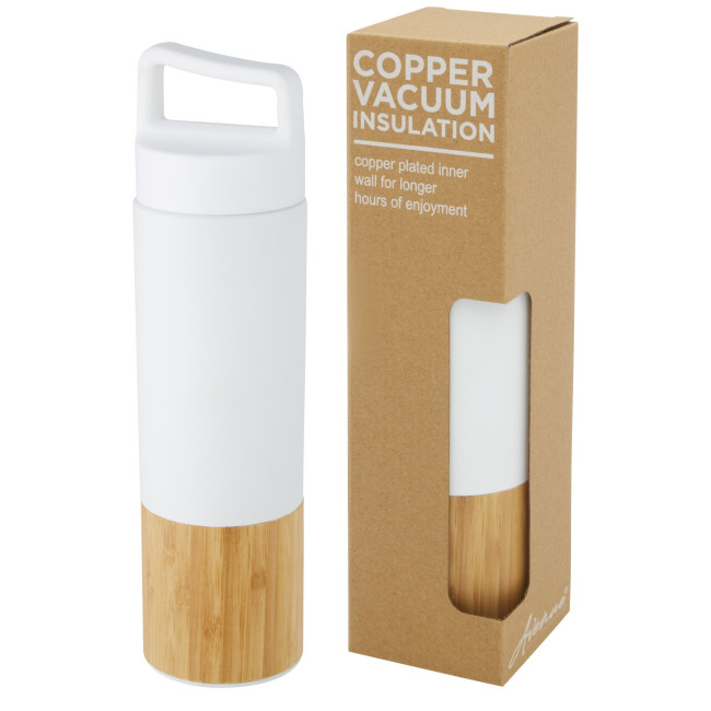 Branded Torne Copper Vacuum Insulated Stainless Steel Bottle With Bamboo Outer Wall 540ml - Image 2