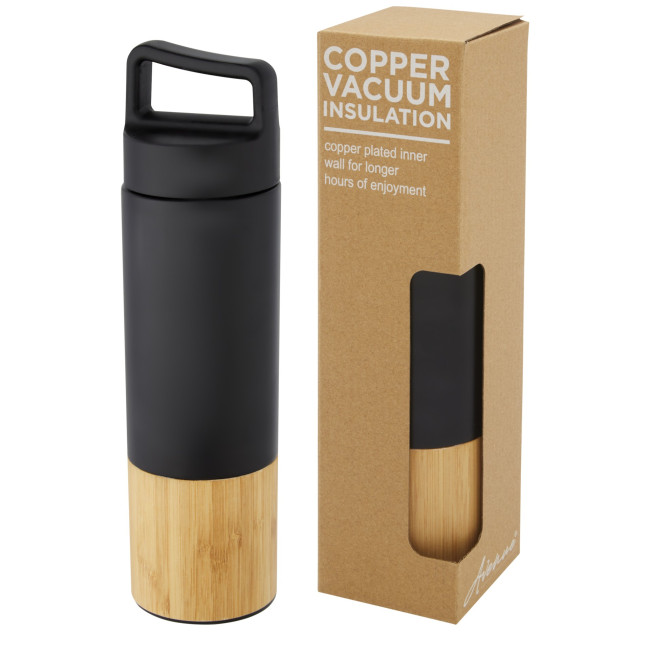 Branded Torne Copper Vacuum Insulated Stainless Steel Bottle With Bamboo Outer Wall 540ml - Image 1