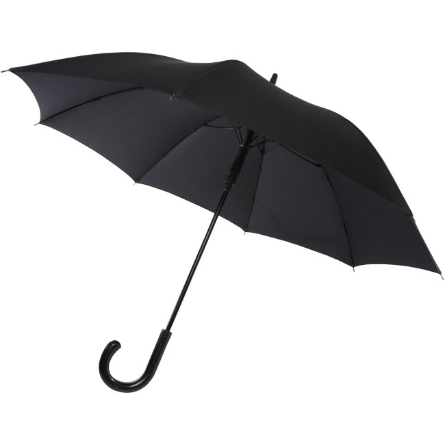 Custom Printed Fontana 23" Auto Open Umbrella With Carbon Look And Crooked Handle