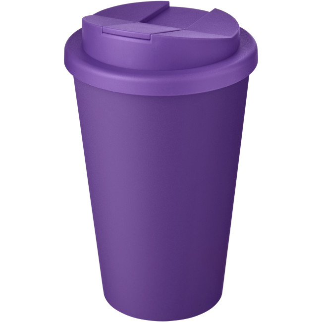 Custom Printed Americano Eco Recycled Tumbler With Spill-Proof Lid 350ml - Image 6