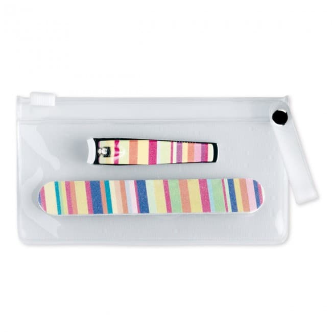 Custom Printed Manicure tools in clear pouch - Image 3