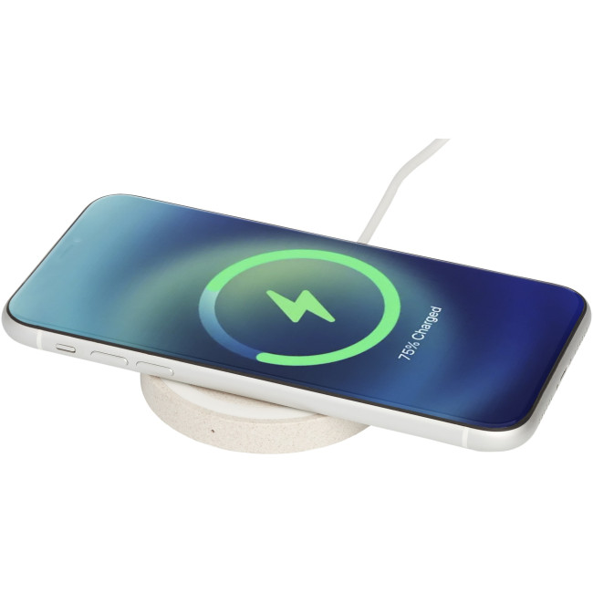 Custom Printed Naka Wheat Straw Wireless Charging Pad 5W