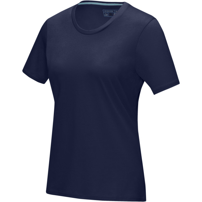 Custom Printed Azurite Short Sleeve Women’s GOTS Organic T-Shirt - Image 1