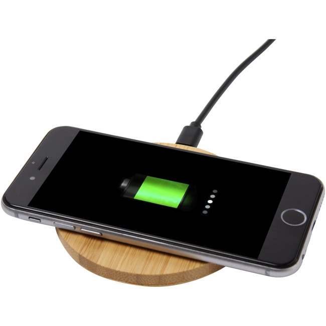 Branded Essence Bamboo Wireless Charging Pad 5W