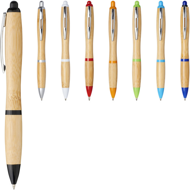 Branded Nash Bamboo Ballpoint Pen - Image 6