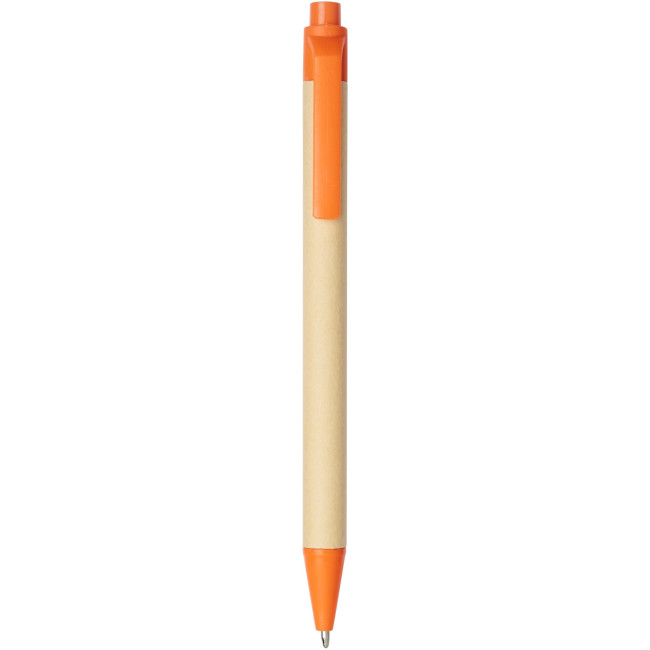 Custom Printed Berk Recycled Carton And Corn Plastic Ballpoint Pen - Image 2