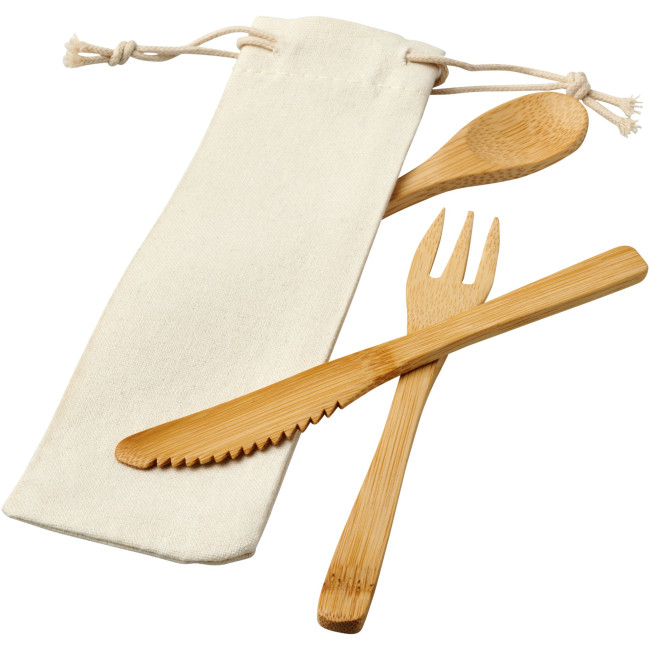 Branded Celuk Bamboo Cutlery Set