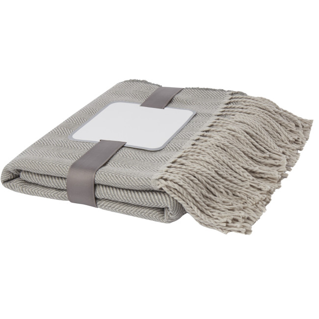 Custom Printed Haven Herringbone Throw Blanket - Image 1