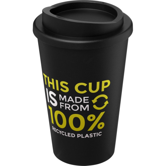 Custom Printed Americano Recycled Insulated Tumbler 350ml - Image 1