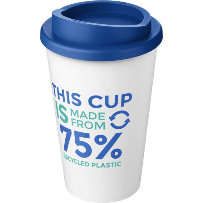 Custom Printed Americano Eco Recycled Tumbler 350ml - Image 1