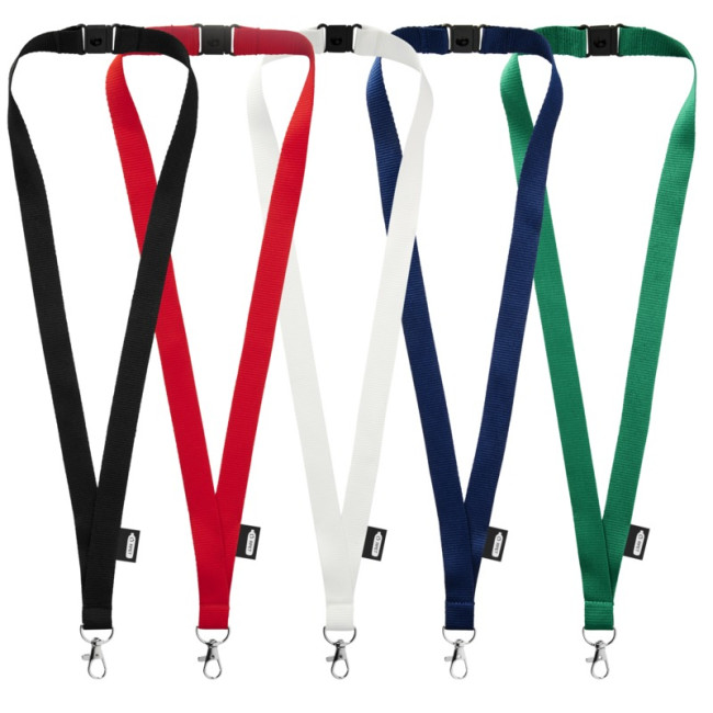 Custom Printed Tom Recycled PET Lanyard With Breakaway Closure - Image 1