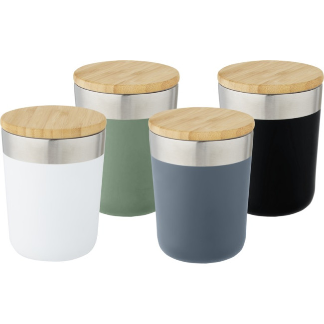 Branded Lagan Copper Vacuum Insulated Stainless Steel Tumbler With Bamboo Lid 300ml - Image 1