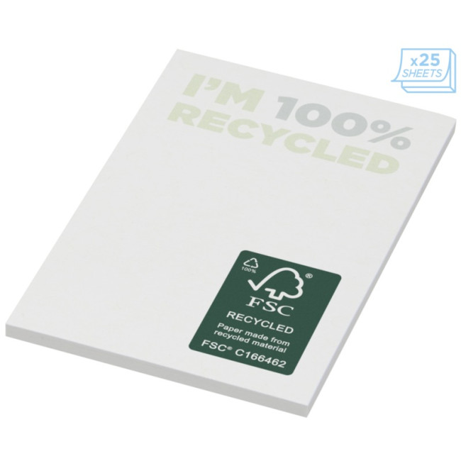 Custom Printed Sticky-Mate Recycled Sticky Notes 50 X 75mm - Image 1