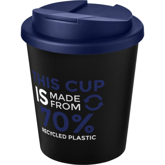 Custom Printed Americano Espresso Eco Recycled Tumbler With Spill-Proof Lid 250ml - Image 3