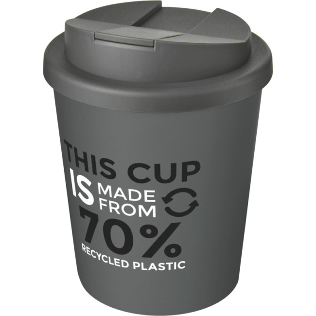 Custom Printed Americano Espresso Eco Recycled Tumbler With Spill-Proof Lid 250ml - Image 4