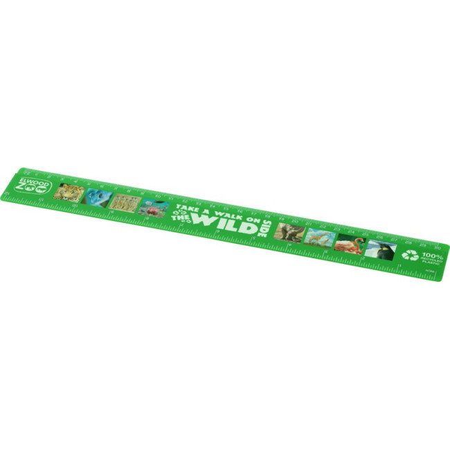 Custom Printed Refari 30 cm Recycled Plastic Ruler - Image 2